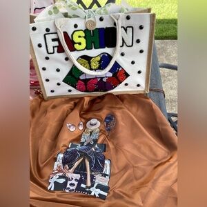 Fashion Multicolor Tote Bag ( Handmade )